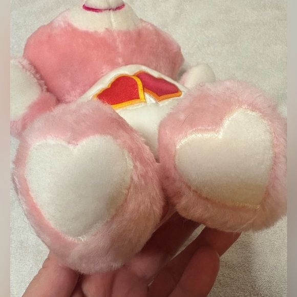 13" PLUSH VINTAGE 1980s PINK RED LOVE A LOT HEARTS CARE BEAR COLLECTIBLE TOY - Picture 3 of 8